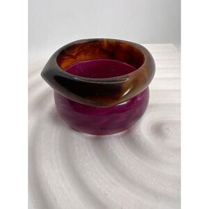NWT Bundle 2 Chunky Resin Bangles‎ Retro Vintage Style Brown & Purple
